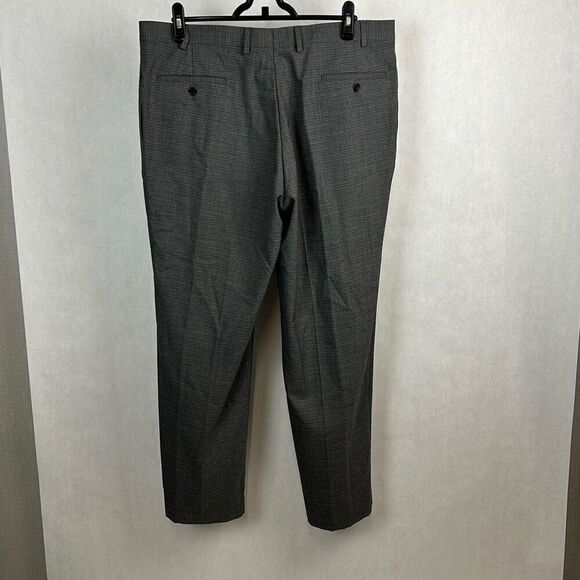 NEW Ralph Lauren Mens Comfort Flex Pants Sz 38x30 Gray Herringbone Flat Front - Picture 5 of 9